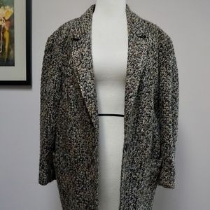 Vintage 1980s Oversized Multicolor Boucle Coat